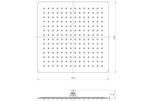 Верхний душ Lemark LM9489S 40 см - 3