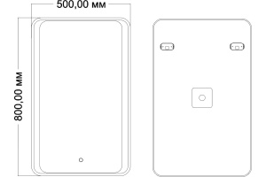 Зеркало Art&Max Elegant 50х80 с подсветкой - 2