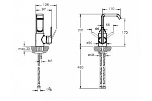 Смеситель для раковины Vitra SUIT U (A42467EXP) - 2