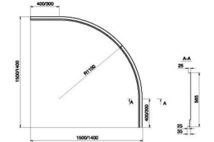 Экран Ravak New Day / Gentiana 150 см - 2