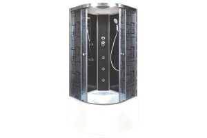 Душевая кабина DETO BM4510GMBLACK с высоким поддоном, с сиденьем