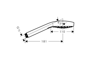 26814700 HG Croma Select E 1jet ручной душ матовый белый - 2