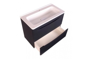 Тумба под раковину Style Line Бергамо мини 70 Люкс Plus, черный (СС-00002321) - 2
