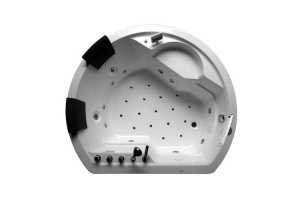 Акриловая ванна Gemy 185х162 белая с гидромассажем - 3