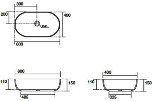Раковина накладная Kerasan Nolita 60 серый матовый (534359) - 3