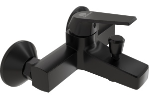 Смеситель для ванны с душем DIWO Смоленск SM-03b черный, однорычажный, настенный, российский