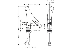 Смеситель для раковины Axor  (12014000) - 2