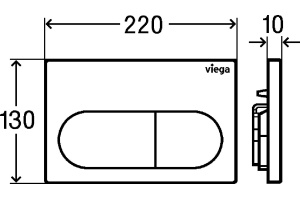 773748 Prevista Панель смыва для унитазов Visign for Life 6, пластик, хром, модель 8602.1 - 3