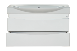 Тумба под раковину Misty Элвис 105 белая глянцевая - 2