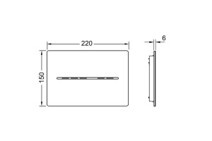 TECEsolid. Панель смыва бесконтактная, 6 В, черная матовая - 2