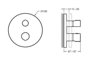 Термостат Jacob Delafon Modulo E75390-CP для ванны с душем - 2