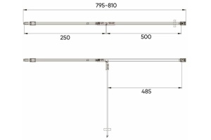 Душевая дверь Veconi Vianno 80, хром (VN73-80-01-C4) - 2