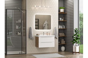 Тумба под раковину Misty Карат 90 светлое дерево матовая - 3