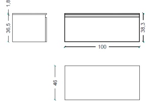 Тумба Armadi Art Flat Valessi Uno-S 100 белый глянец - 2