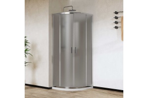 Душевой уголок Vincea City 90х90 профиль хром стекло рифленое