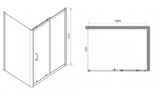 Душевой уголок RGW Passage PA-74B 160x90 профиль черный стекло прозрачное - 3