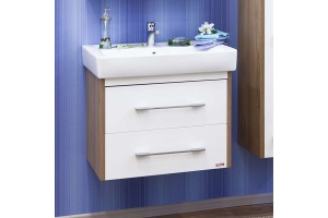 Мебель для ванной Sanflor Ларго 2 70 вяз швейцарский, белая - 2