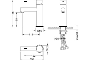 Смеситель Timo Saona 2361/03F для раковины, черный - 2