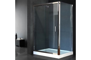 Душевой уголок Royal Bath HP 120х90 с поддоном профиль хром стекло прозрачное