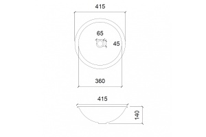 Накладная раковина Abber Glas 42 прозрачная - 2