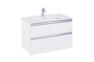 THE GAP Модуль д/раковины 800 мм, 2 ящика, белый глянец