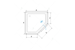 Душевой уголок  90*90*195 RGW HO-084-W Трапеция/Белый/Сатинат/8 мм (2 уп.) - 3
