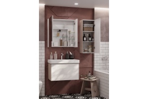 Комплект мебели Aquaton Асти 70 белый-светлое дерево - 3