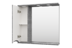 Зеркало-шкаф Misty Атлантик 80 левое серое матовое - 2