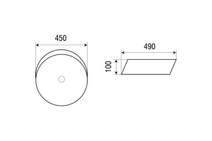 Раковина накладная Weltwasser WW ELBACH 3265 45 белый (10000003829) - 2