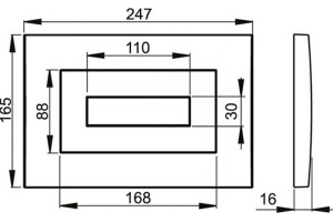 Кнопка смыва AlcaPlast ALCA хром глянцевый M471 - 2