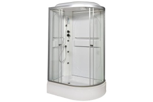 Душевая кабина Deto L 120х80 с гидромассажем, хром (L520LLED+GM)