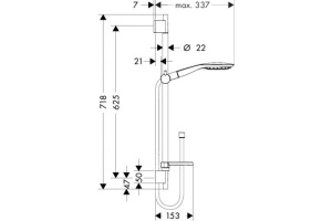 Душевой гарнитур Hansgrohe  (27856400) - 3