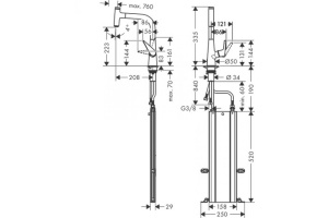 Кухонный смеситель однорычажный, 220, с вытяжным изливом, 1jet, sBox Hansgrohe 73852000 - 2