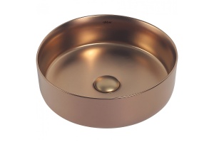 Накладная раковина Abber Bequem 36 розовое золото матовое