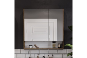 Зеркало-шкаф Aquaton Сканди 90 белый - светлое дерево - 3
