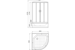 Душевая кабина Parly Classic 80х80 хром стекло тонированное - 2