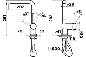 Смеситель Omoikiri Akashi 4994263 для кухонной мойки - 2