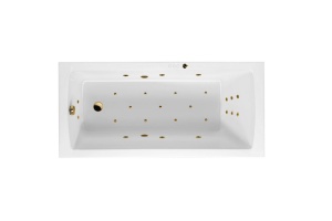 Ванна акриловая Excellent Aquaria Ultra 170х75 с гидромассажем белый - золото