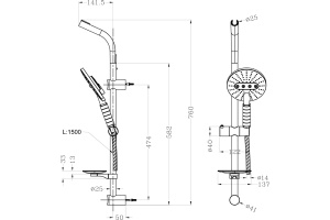 Душевой гарнитур Lemark LM8072C - 2