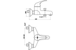 Смеситель для ванны с душем GPD Flamengo хром - 2