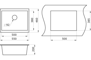 Мойка кухонная Paulmark Gera 55 серый матовый - 3