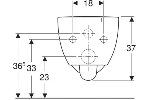 Чаша для подвесного унитаза Geberit Renova Comfort белый, без сиденья (500.694.01.1) - 3