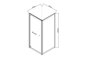 Душевая дверь в нишу Vincea Stile 90х200 R профиль сталь стекло прозрачное - 3