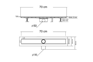 Душевой лоток Vincea Say Optima черный матовый - 2
