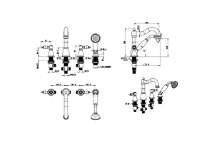 Смеситель на борт ванны Boheme Royal Cristal хром - 3