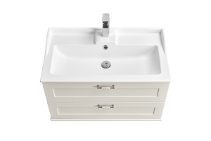 Тумба с раковиной подвесная Aquaton Леон 80 белый - 2