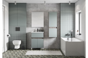 Комплект мебели Aquaton Форест 60 зеленый-темное дерево