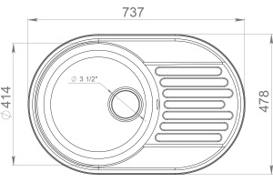 Мойка кухонная GranFest Quarz Z18 песок - 3