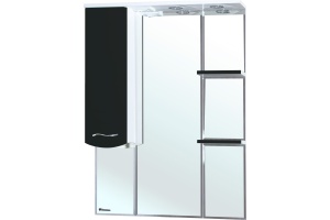 Зеркало-шкаф Bellezza Мари 85 L белый/черный