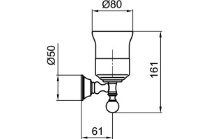 Стакан Webert Karenina КА500301017 хром-золото - 2